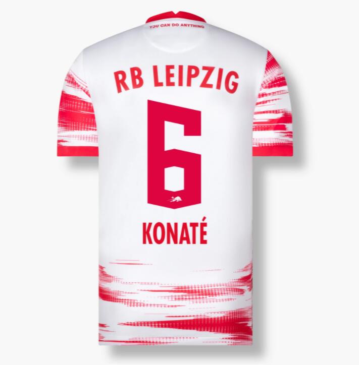 2021/22 RB Leipzig Home Kit Soccer Jersey KONATÉ 6 printing